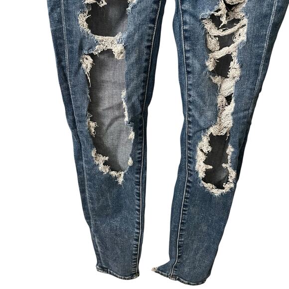 American Eagle 4 Regular HiRise Jegging Distressed Next Level Stretch - Picture 4 of 8